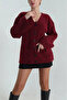 Burgundy Double Pocket Cardigan - 04622 - 4