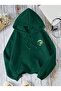 Moda Unisex 3 İplik Ş Fleece-Lined Print Detailed K Hooded Sweatshirt - 2