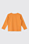 Boy's Orange T-Shirt with Buttoned Collar - 2