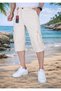 Men's Bermuda Shorts Long Capri K Cargo Pocket İ Long Capri Knee-Length High Waist Lycra