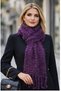 Women's Purple Colorful Soft Textured Winter Shawl – Stylish Winter Scarf - 3