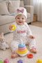Baby Girl Love Süzene Embroidered 100% Cotton 3-Piece Set Body-Pants-Beanie - 2