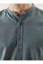 Regular Fit Hakim Collar Men's Shirt - 5