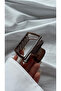 Women Transparent Geometric Latch Buckle Modern Rectangular Hair Accessory - 5