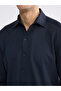 Giyçık Store Navy Blue Slim Fit Long Sleeve Men's Textured Shirt - 4