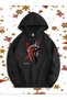 Gothic Anime Ninja Manga Pattern Hooded Sweatshirt for Men & Women -