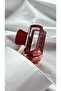 Women Transparent Geometric Latch Buckle Modern Rectangular Hair Accessory