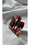 Women Transparent Geometric Latch Buckle Modern Rectangular Hair Accessory - 6
