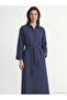 Belted Linen Blend Shirt Dress - 4