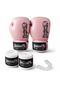 Dragon Pink Favela Boxing Gloves Set Bandage and Mouthguard Included Kick Boxing Muay Thai - 2