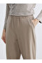 Beige women's elastic waist pants from plus-store - 3