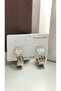 316L Original Steel-Zircon Stone Hoop Model Gold Steel Earrings Non-Tarnish-2Cm