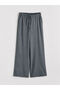 Gray Wide-Leg Women's Pants with Elastic Waist from Plus-Store - 5