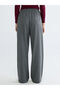 Gray Wide-Leg Women's Pants with Elastic Waist from Plus-Store - 4