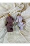 Handmade Candle Blowing Bear & Rabbit Figured Cake Decoration Set / Birthday Decoration - 2 Pcs - 3