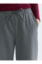 Gray Wide-Leg Women's Pants with Elastic Waist from Plus-Store - 3