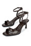 , Women's Heeled Sandals 161996Z6092 Brown - 5