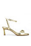 , Women's Heeled Sandals 161996Z609 Gold