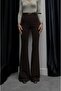 Brown Flared Belted Trousers - 4