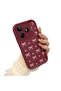 Realme C53 Compatible Trendy Quality Burgundy Color Ribbon Silicone Case Shock Absorbing Protection - 2