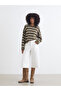 Esvab • Modern & Distinctive Zero Roba Collar Striped Loose Fit Women's Knitwear Sweater - 3