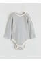 Ecru striped baby boy bodysuit and pants set - 3