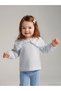 Gencc Quality Striped Baby Girl Blouse and Leggings with Bow Collar Detail - 2