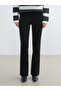 Black Extra Slim Fit Flared Women's Pants - 2