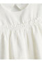 Lcw Baby Ecru Crew Neck Basic Baby Girl Dress - 2
