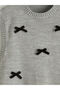 Lcw Kids Gray Crew Neck Girls' Dress and Sweater - 6