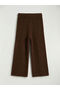 Brown wide leg girl's knit set - 4