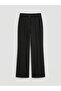 Black Slim Fit Wide Leg Women's Trousers - 4