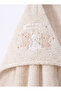 Hooded Embroidered Baby Bathrobe Set of 3 (Bathrobe + Towel + Slippers) - 3
