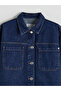 Esse Collection Indigo Shirt Collar Women's Jean Jacket - 6