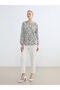 Nevavm Contrast Collar Floral Blouse - 3