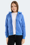 Milio I Women's Zippered Hooded Pocket Indigo Sweatshirt - 5