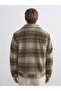 Ozmarka New Season Comfortable Fit Plaid Cashmere Men's Shirt Jacket - 5