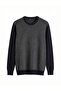 Navy Blue Crew Neck Patterned Men's Knitwear Sweater from Guliis Store - 5