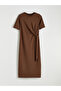 Crew Neck Tie Dress - 5