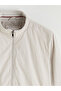 Beige Standard Fit Stand Collar Men's Coat - 8