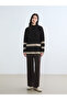 Navy Blue Half Turtleneck Women's Knitwear Tunic from Guliis Store - 2