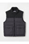Gray Standard Fit Stand Collar Men's Puffer Vest - 6