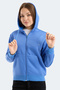 Milio I Women's Zippered Hooded Pocket Indigo Sweatshirt - 4