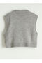Lcw Kids Gray Crew Neck Girls' Dress and Sweater - 3