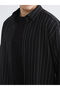 Lcw Vision Black Regular Fit Long Sleeve Striped Men's Shirt - 3