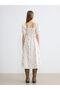 Trendlucky Floral Balloon Sleeve Waist-Sitting Dress with a Difference - 4