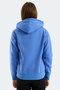 Milio I Women's Zippered Hooded Pocket Indigo Sweatshirt - 3