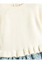 Esvab • Modern & Distinctive Zero Roba Collar Girls' Knitwear Dress - 4