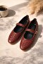 Women's Ballet Flats Classic Knitted Leather Patterned Flexible and Elegant Daily Ballet Flats - 7
