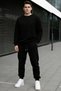 Unisex Women's Men's Zero Collar Tracksuit Set Without Print Basic
